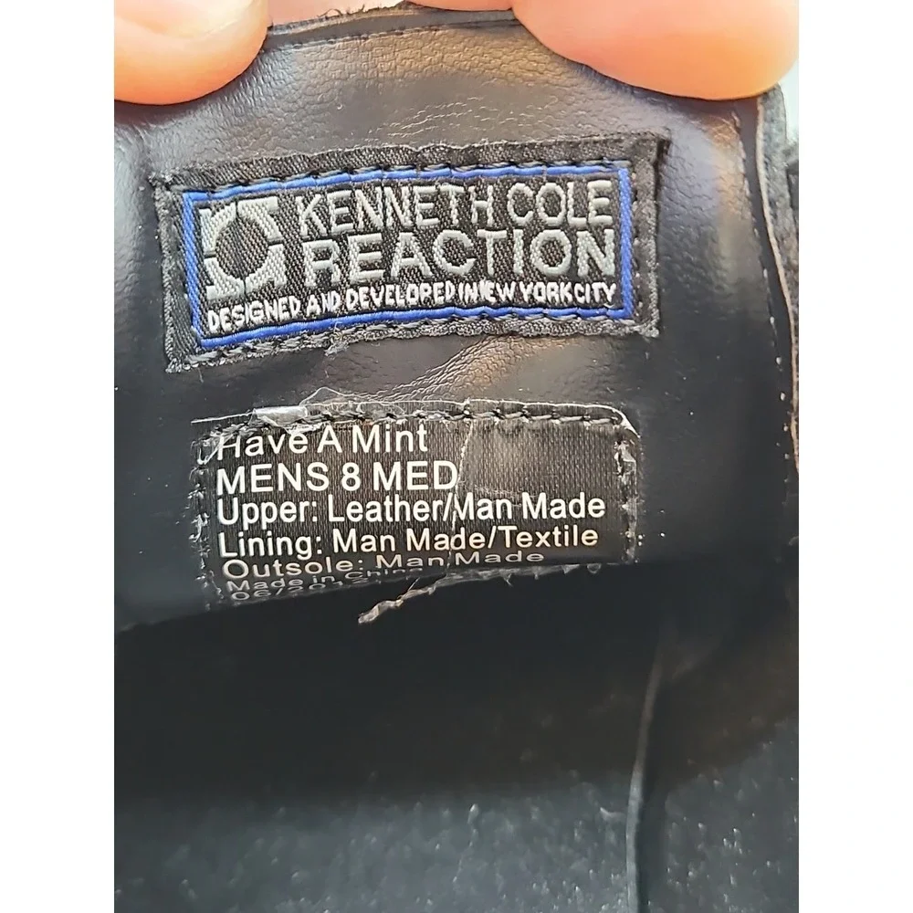 Kenneth Cole Reaction Black Leather Dress Shoes Mens  Size 8M